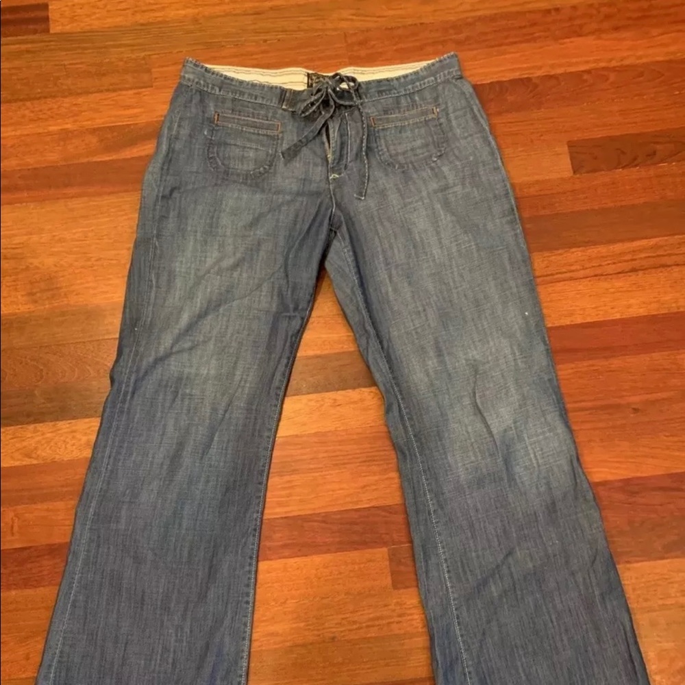 Lucky Brand soft denim drawstring wide leg Size 31